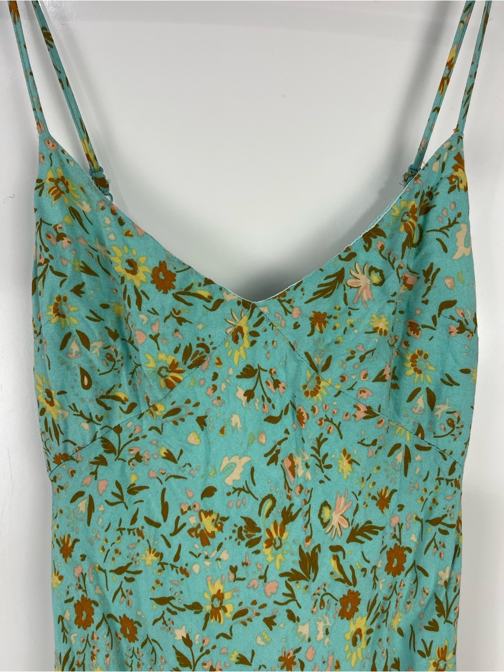 Hello Molly California Dreaming Midi Dress Green Floral Women’s Size Small US 4 - Picture 5 of 11